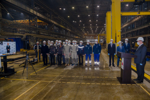 Фото-репортаж: Судоверфь «Звезда» начала резку стали для новой серии судов –танкеров-газовозов СПГ ледового класса ARC 7