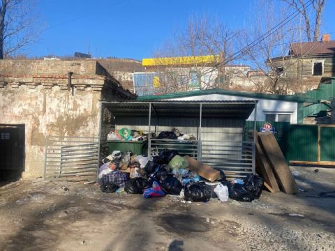 Фото-репортаж: Свалка тлеет - мусор лежит: перебои с вывозом ТКО продолжаются во Владивостоке