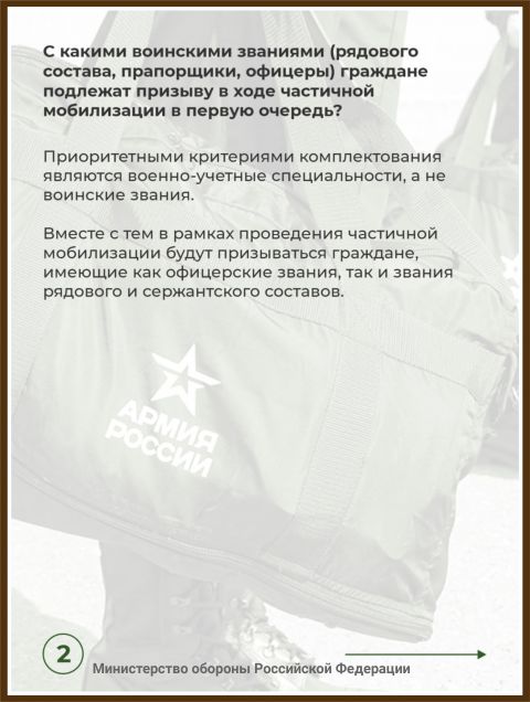 Фото-репортаж: 11 вопросов о мобилизации – карточки Минобороны
