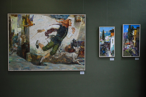 Фото-репортаж: Грани творчества художника Виталия Медведева представили на персональной выставке