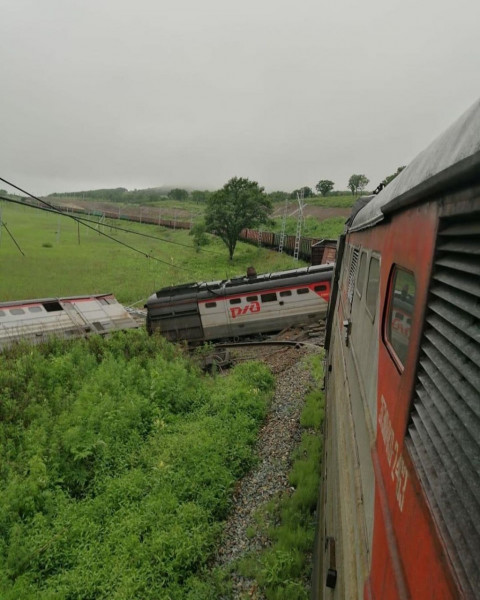 Фото-репортаж: Крушение поезда в Приморье: подробности