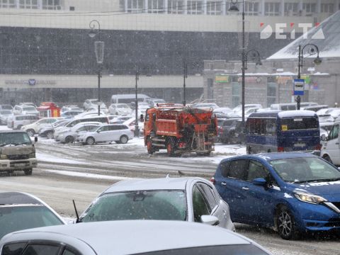 Фото-репортаж: Первый сильный снегопад сезона накрыл Владивосток - фоторепортаж