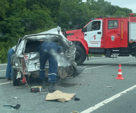 Фото-репортаж: Массовое ДТП произошло на приморской трассе