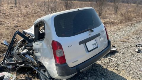 Фото-репортаж: Смертельная авария из пяти машин произошла в Приморье