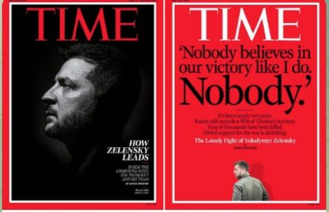 Фото-репортаж: От «Зеленский побеждает» до «Никто»: знаковая трансформация Зеленского